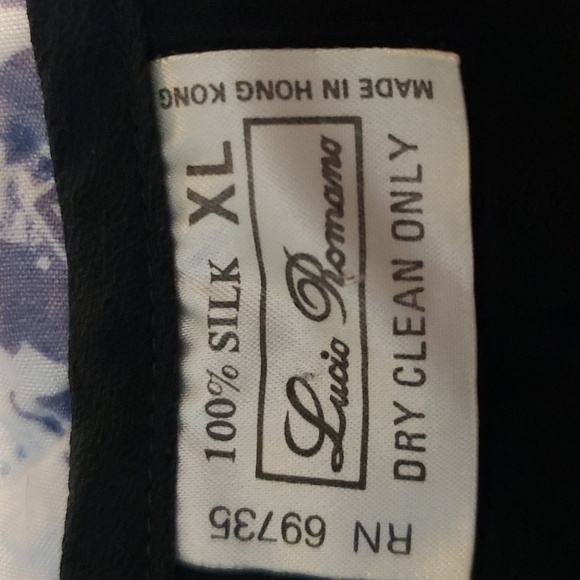 100% silk short-sleeved blouse - Picture 7 of 8